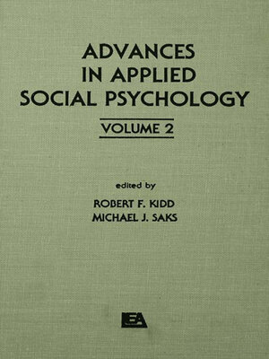 cover image of Advances in Applied Social Psychology